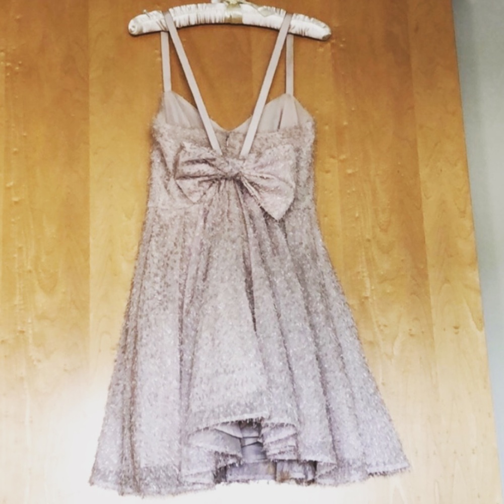 Blush Mini Dress w/ bow detail